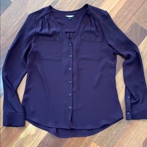 Express Tops - Express v-neck button down, small Express Tops - Express v-neck button down, small